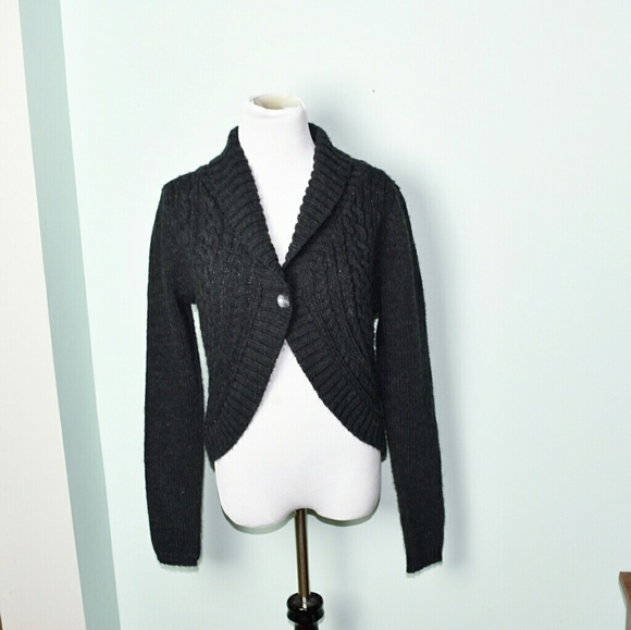 Sweaters - Adorable Dark Grey Shaped Cardigan
